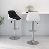 Bar Stools 2 pcs White and Black Faux Leather